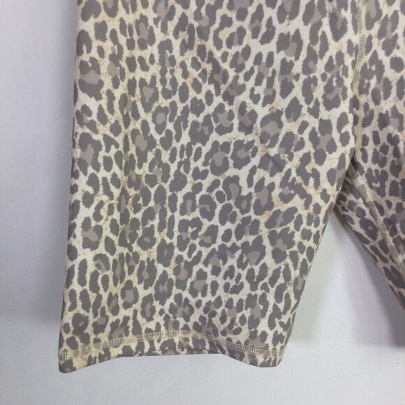 Calme Johnny Was Womens Endurance Biker Shorts Pull-On Leopard Print Size L NWT - Picture 3 of 16
